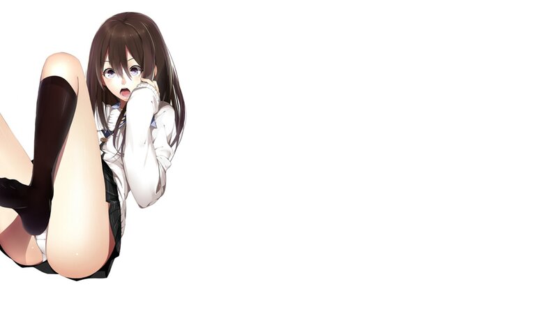 anime girl in school uniform
