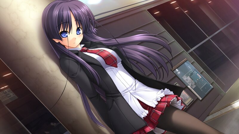 anime girl in school uniform