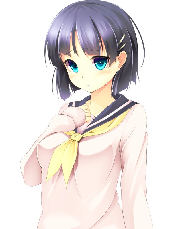 anime girl in school uniform