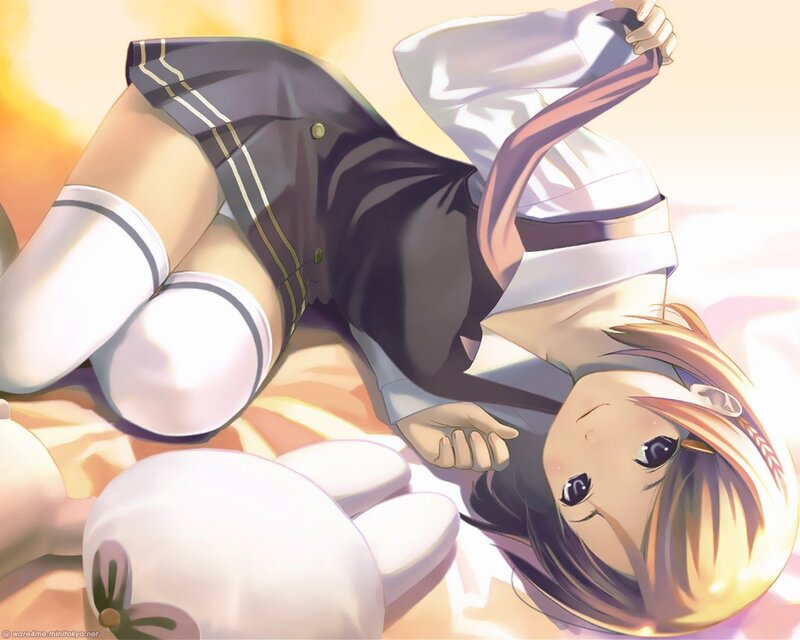 Anime girl in school uniform