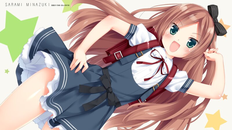 Anime girl in school uniform