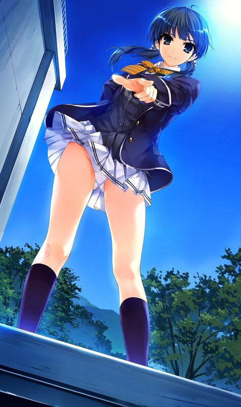 anime girl in school uniform