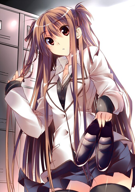 anime girl in school uniform