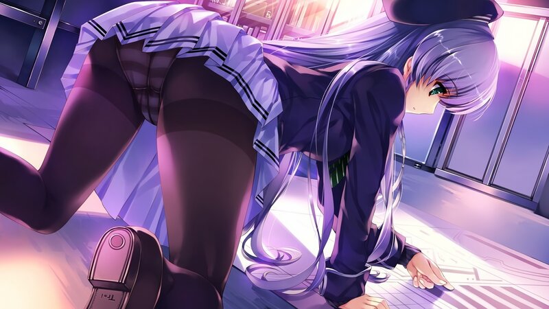 anime girl in school uniform
