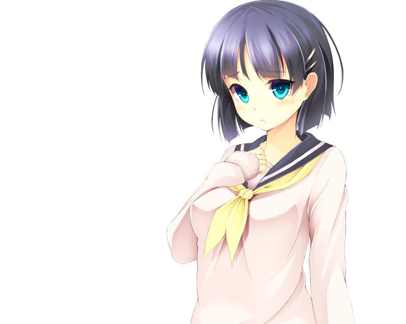 anime girl in school uniform