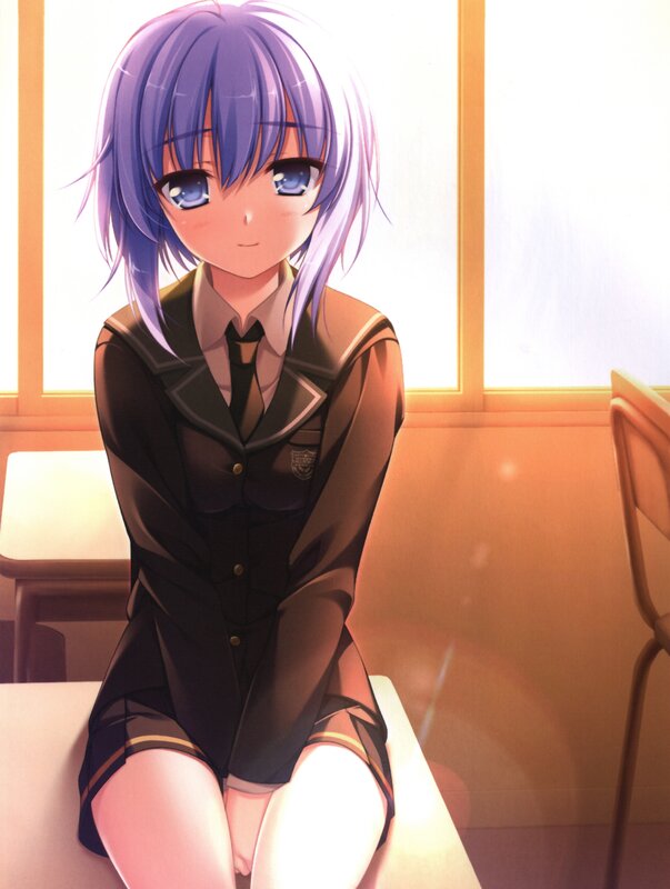 anime girl in school uniform
