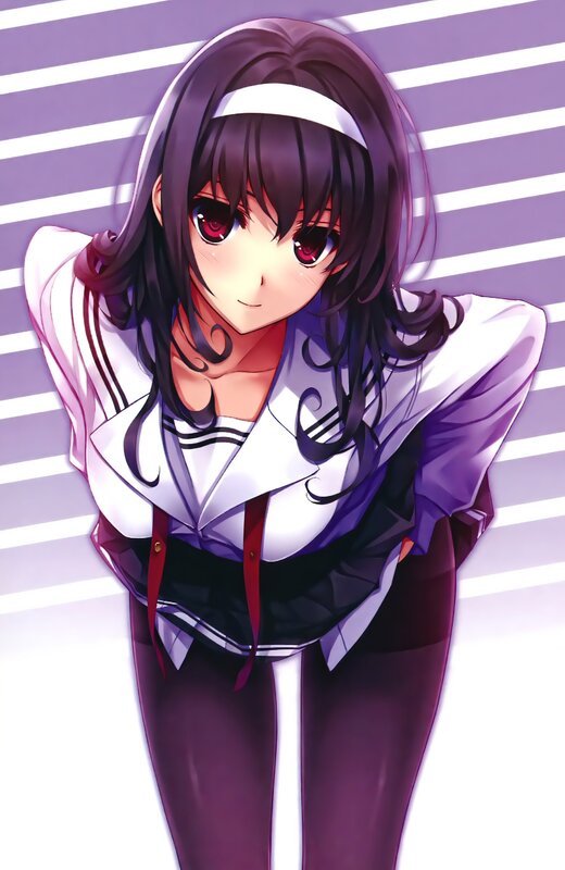 anime girl in school uniform
