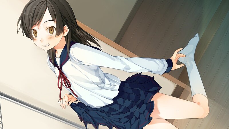 anime girl in school uniform