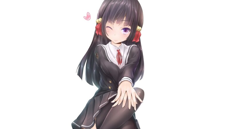 anime girl in school uniform