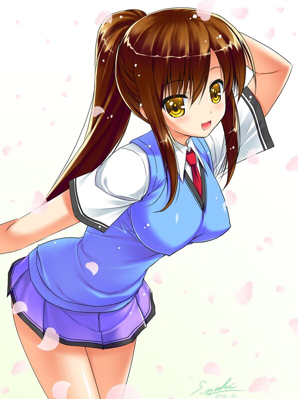 anime girl in school uniform