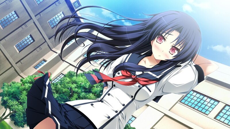 anime girl in school uniform