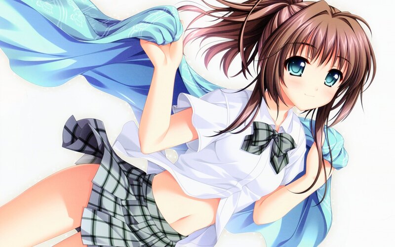 anime girl in school uniform