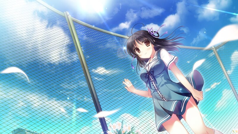anime girl in school uniform