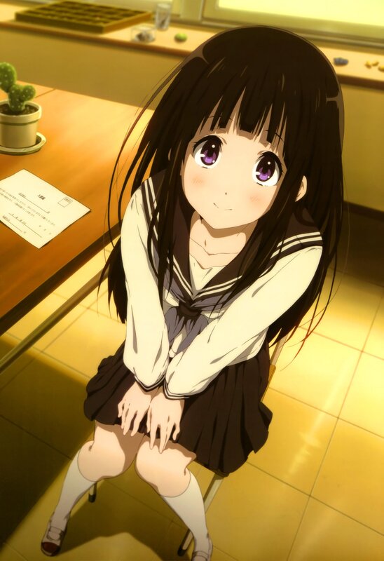 anime girl in school uniform