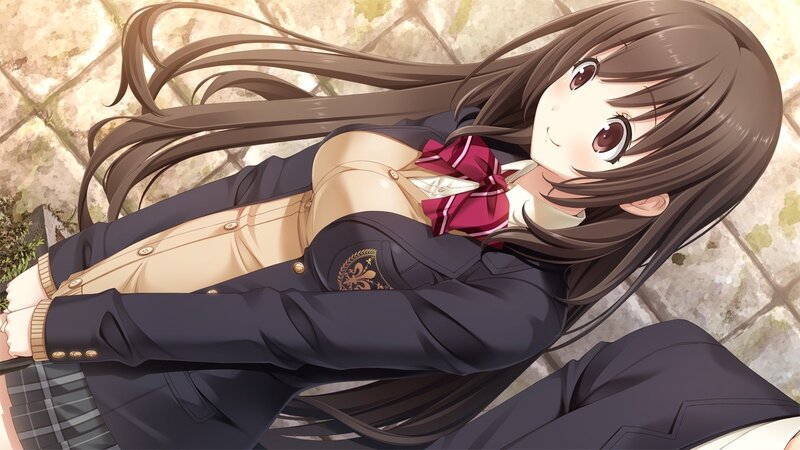 anime girl in school uniform