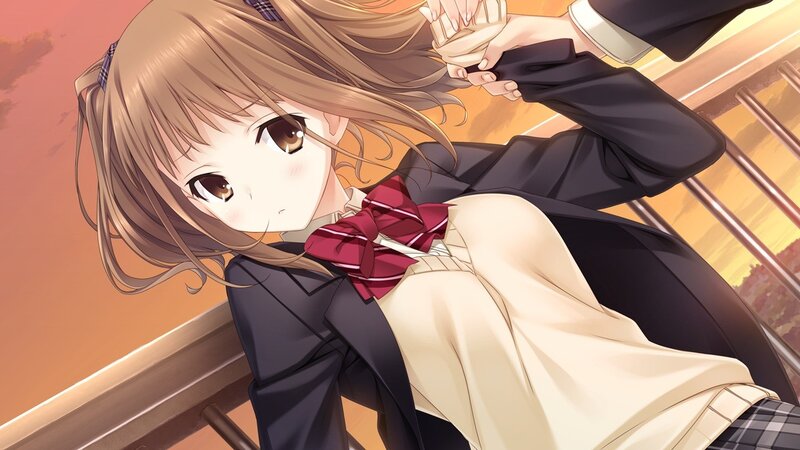 anime girl in school uniform