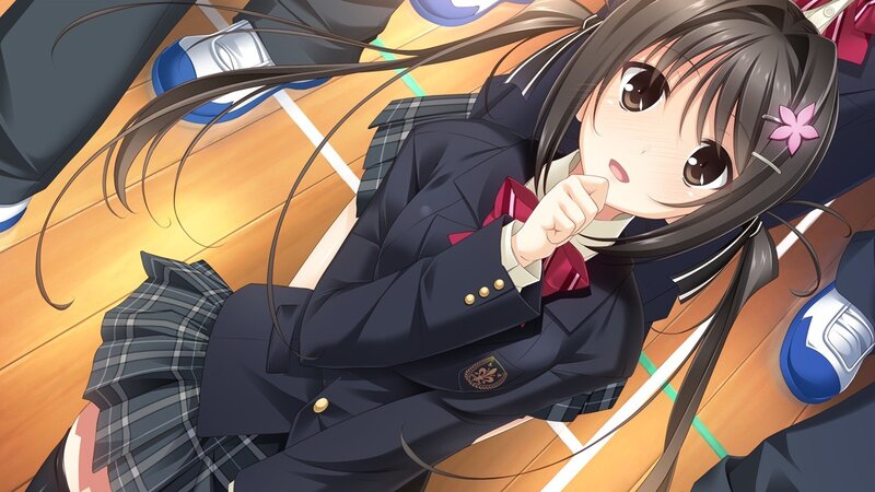 anime girl in school uniform