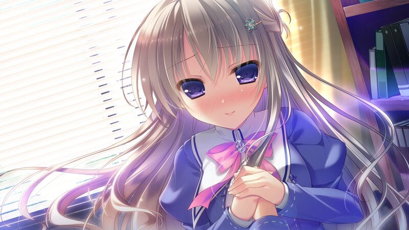 anime girl in school uniform