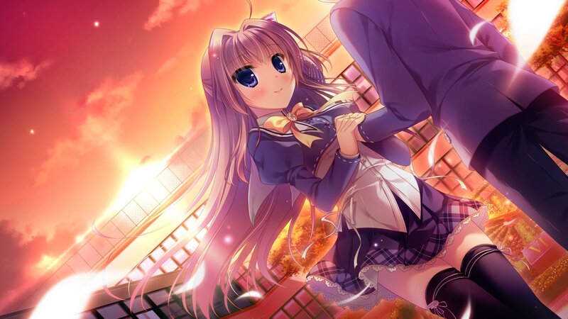 anime girl in school uniform