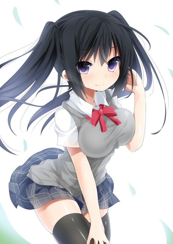 anime girl in school uniform
