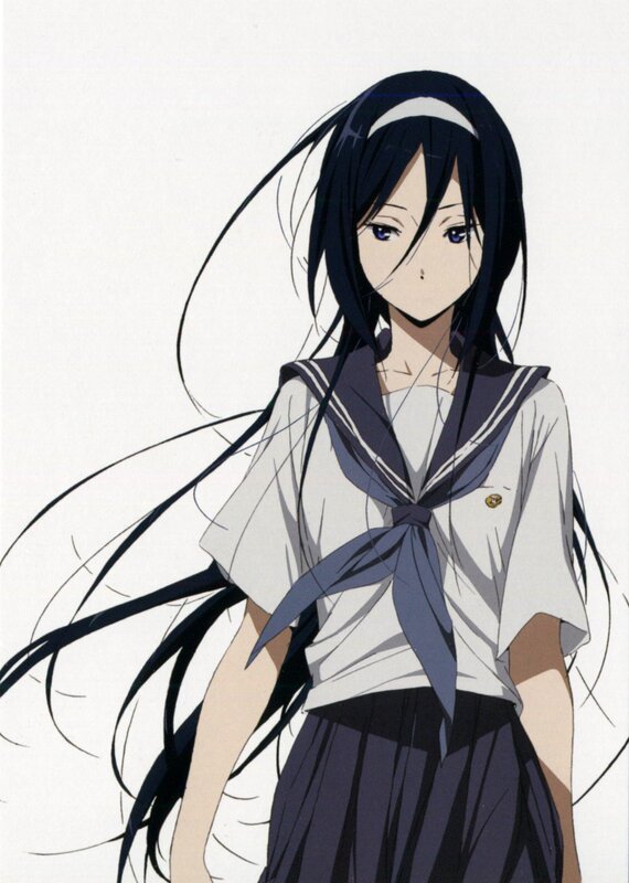 anime girl in school uniform