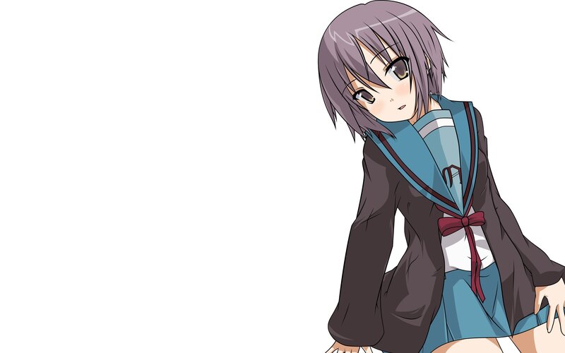 anime girl in school uniform