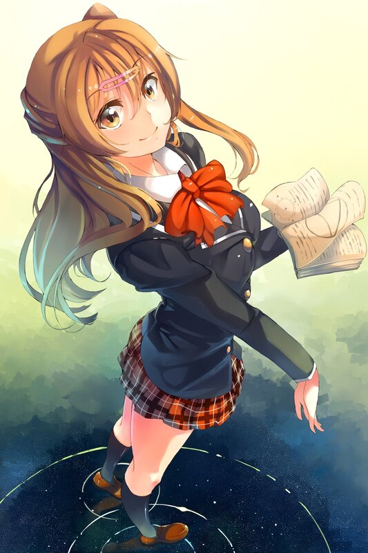 anime girl in school uniform