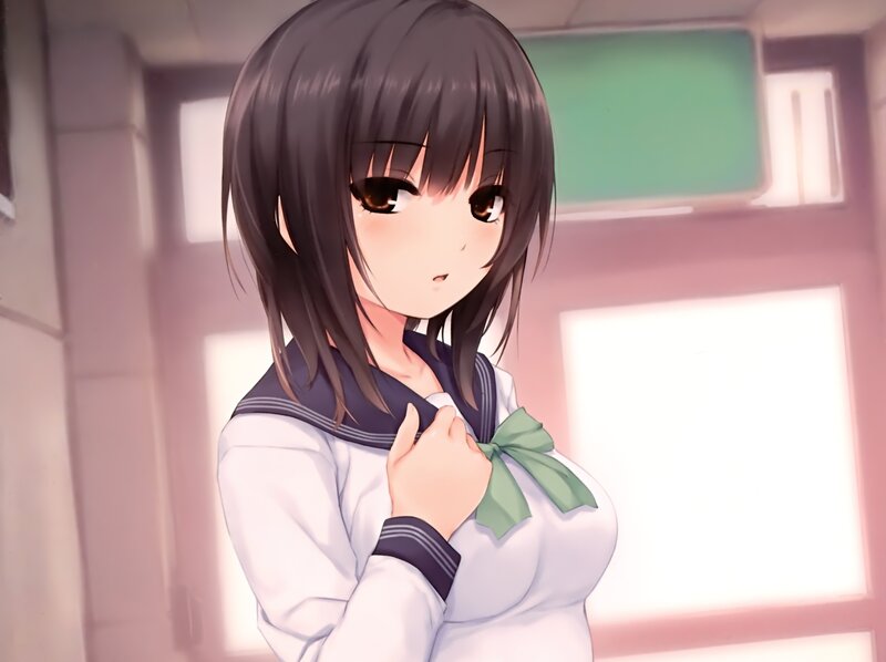 anime girl in school uniform