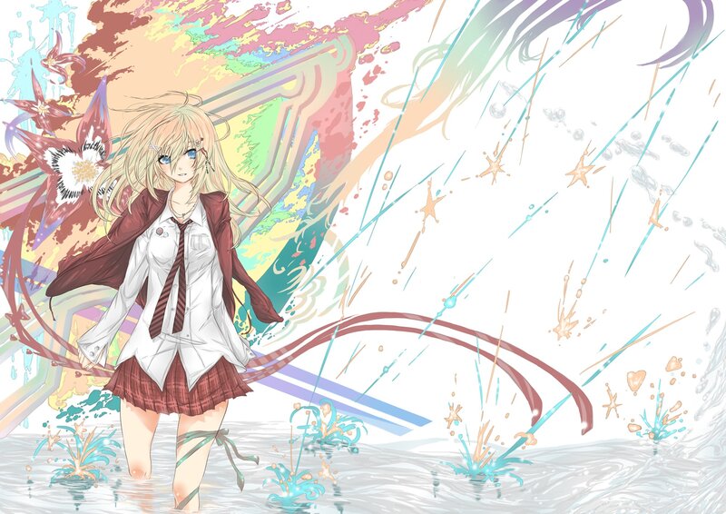 anime girl in school uniform