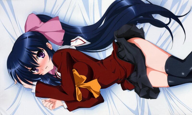 Anime girl in school uniform