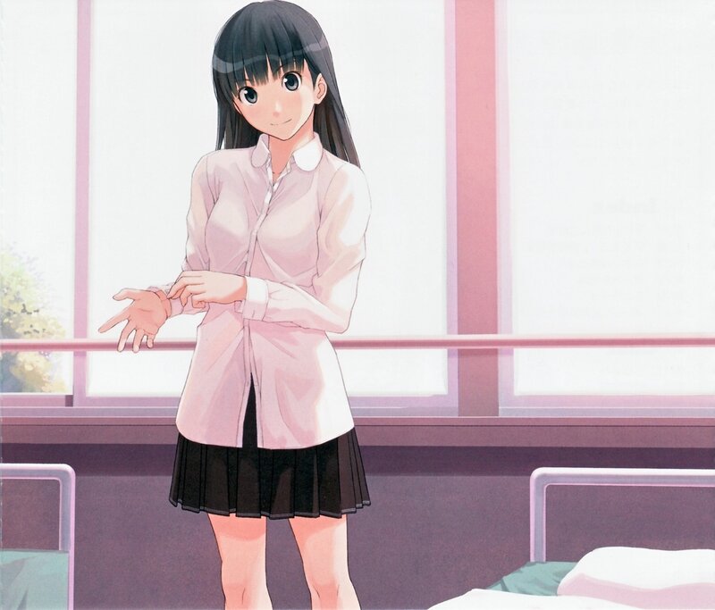 anime girl in school uniform
