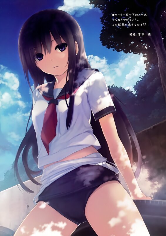 anime girl in school uniform