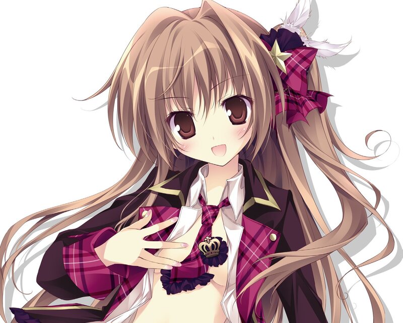 anime girl in school uniform
