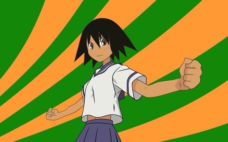 anime girl in school uniform
