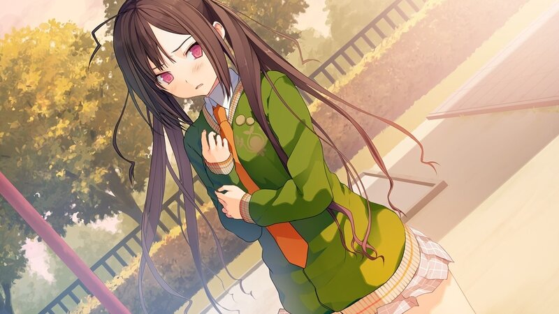 anime girl in school uniform