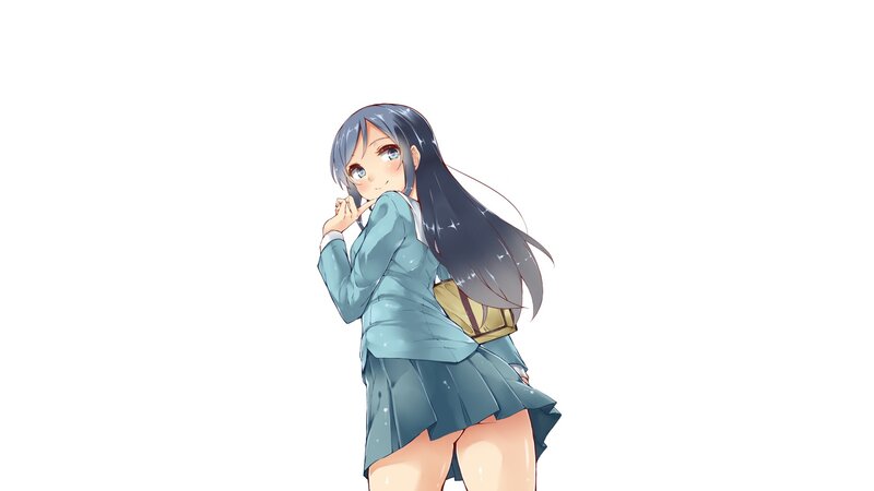 anime girl in school uniform