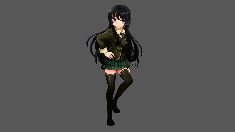 anime girl in school uniform