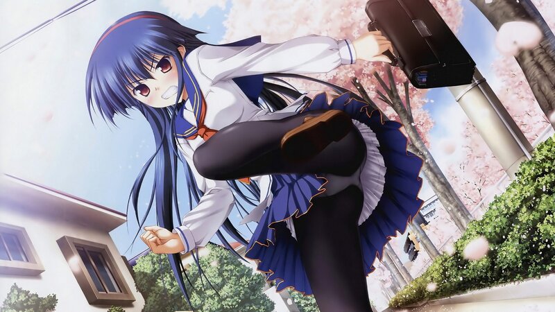 anime girl in school uniform