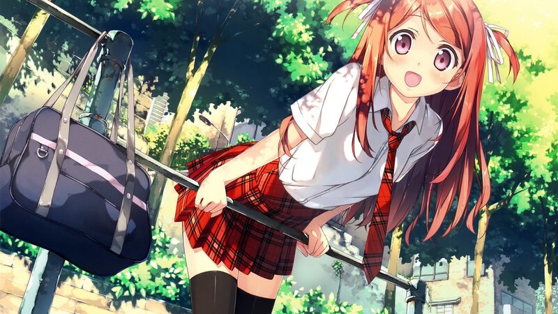anime girl in school uniform