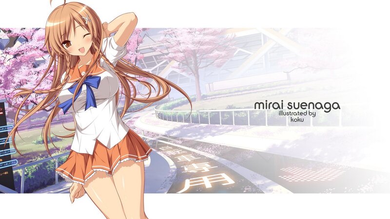Anime girl in school uniform