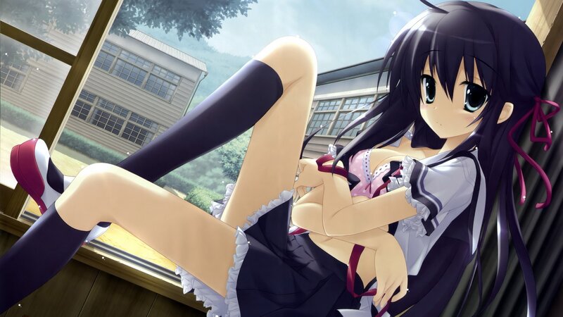 anime girl in school uniform