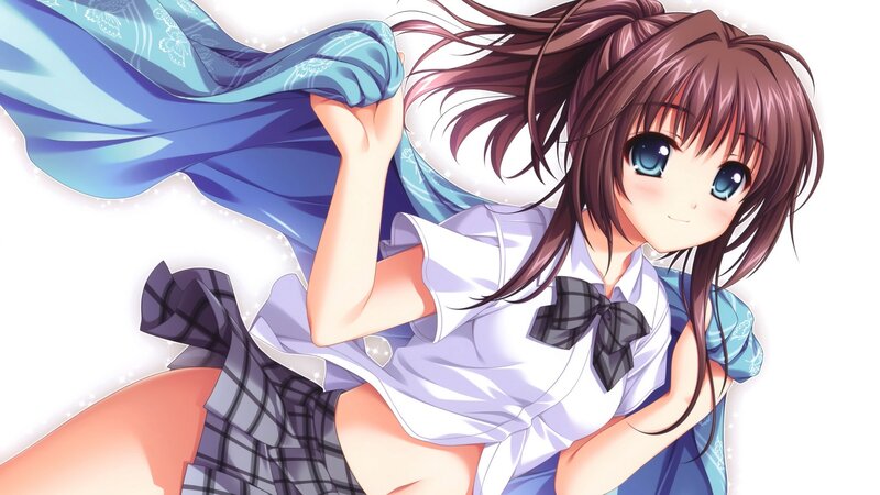 anime girl in school uniform