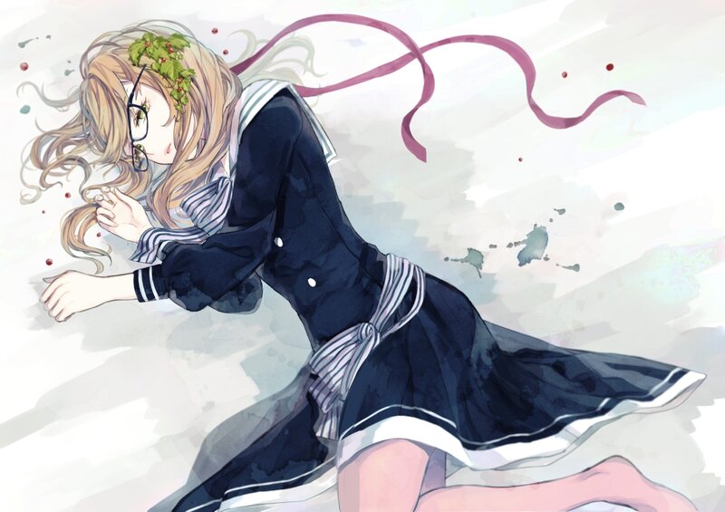 anime girl in school uniform