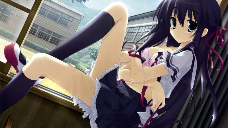 anime girl in school uniform