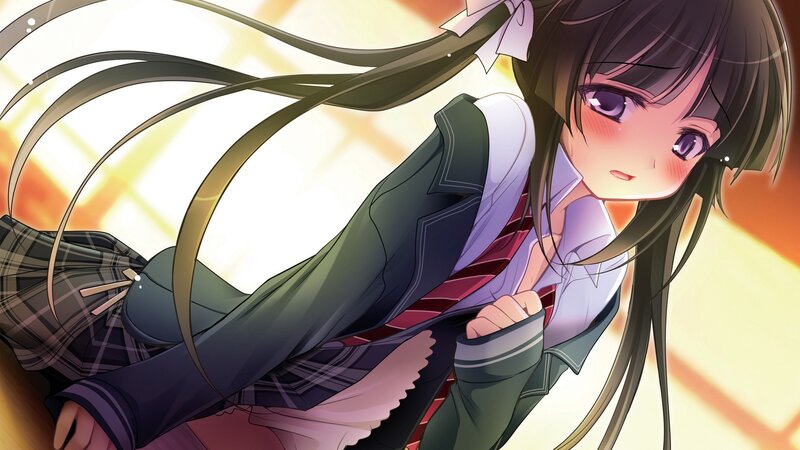 anime girl in school uniform