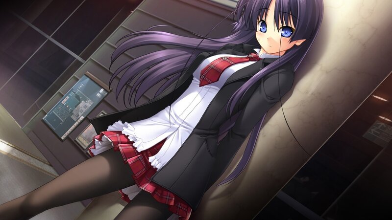 anime girl in school uniform