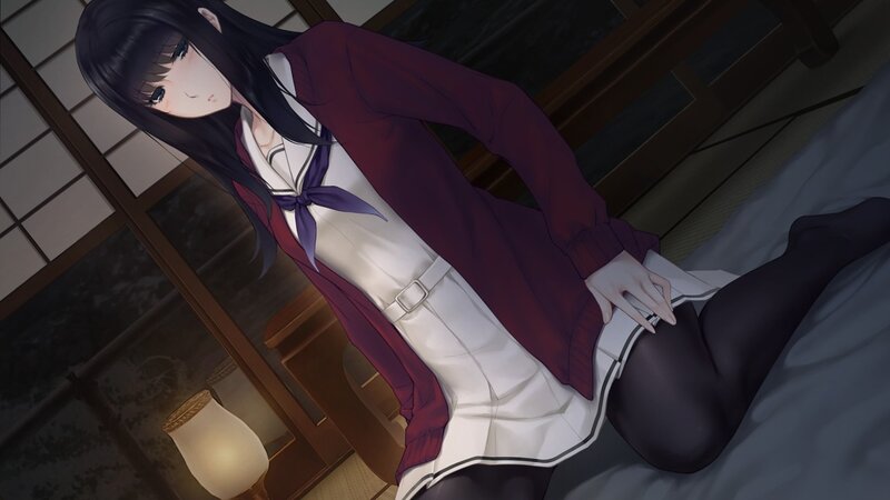 anime girl in school uniform