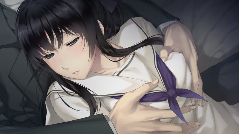 anime girl in school uniform