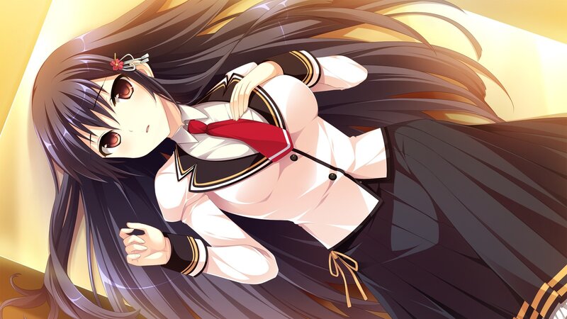 anime girl in school uniform