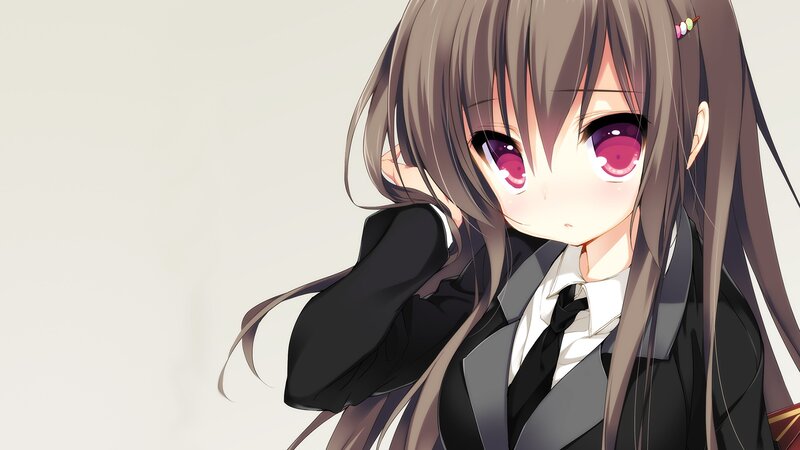 anime girl in school uniform